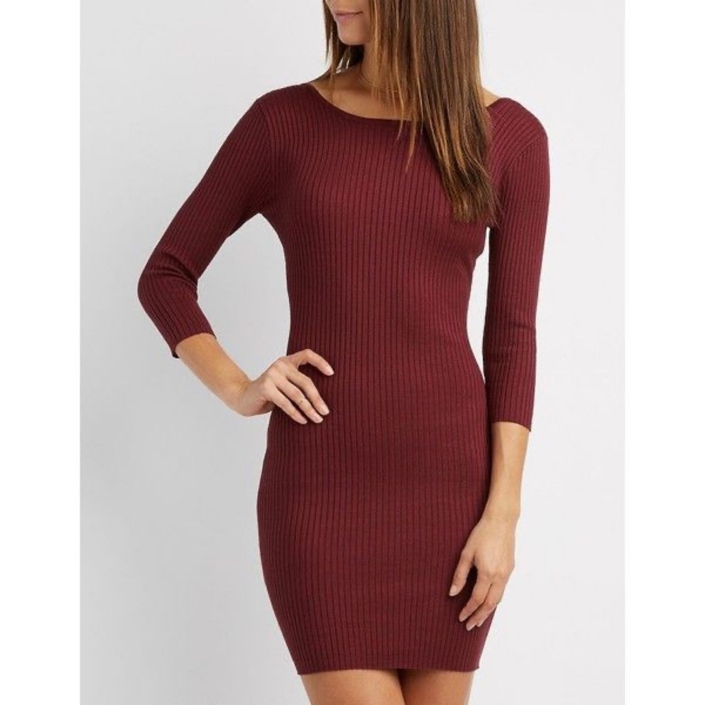 Ribbed Long Sleeve Sweater Dress NWT